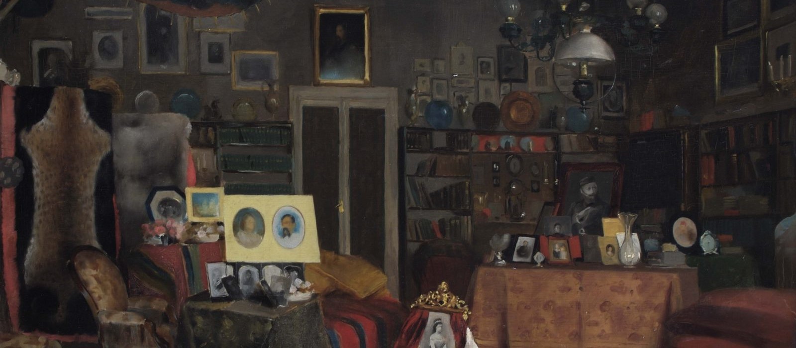 Painting of Sir Richard Burton’s sitting room by Albert Letchford