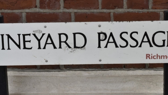 Road sign for Vineyard Passage